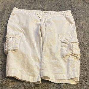 Men's White Cargo Shorts